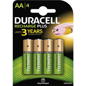 Pilhas Duracell AA Recarregável (Pack - 4 Pilhas) - GreenFever