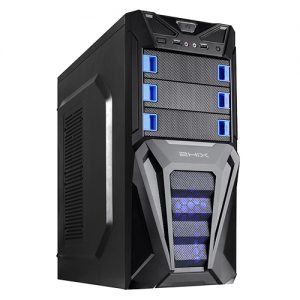 Caixa Atx Gaming 2Hix Chief - Black/Blue - GreenFever