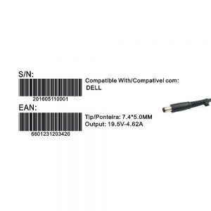 Transformador Compativel 2Hix Dell 19.5V 4.62A Tip 7.4*5.0 - Image 3