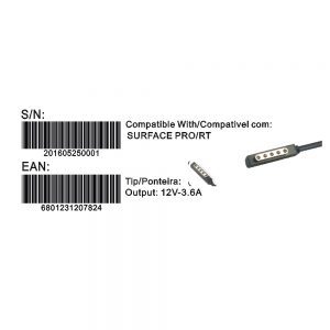 Transformador Compativel 2Hix Microsoft Surface Pro Rt 12V 3.6A - Image 3