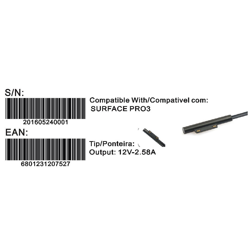 Transformador Compativel 2Hix Microsoft Surface Pro 3 12V 2.58A - Image 3