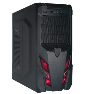 Caixa Halfmman Gaming Atx - Roba - Black/Red - GreenFever