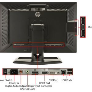 Monitor 24" Wide Led IPS HP ZR2440W Recondicionado Sem Cabos - Image 3