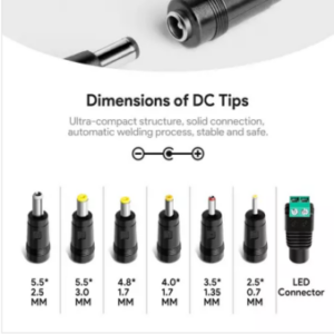 Transformador 2Hix Universal Led Lights 12V 5A 5.5*2.1 + 7Tips - Image 3