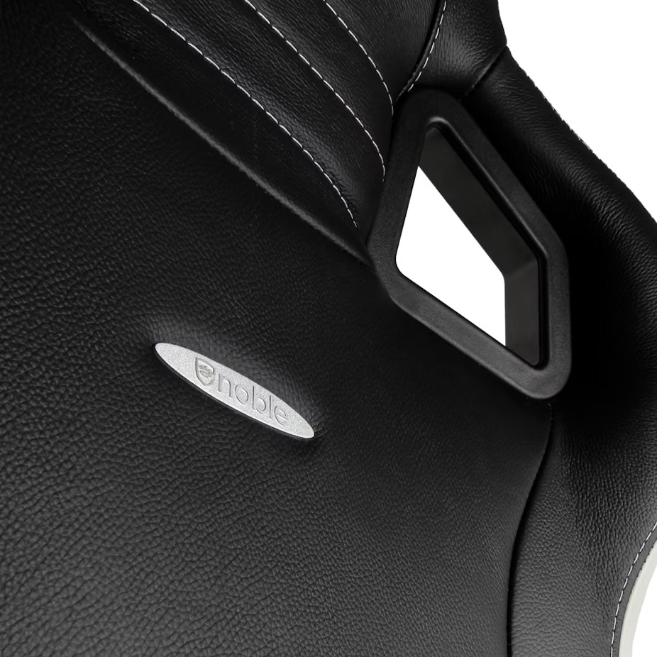 Cadeira noblechairs EPIC Real Leather - Preto / Branco / Ve - Image 3