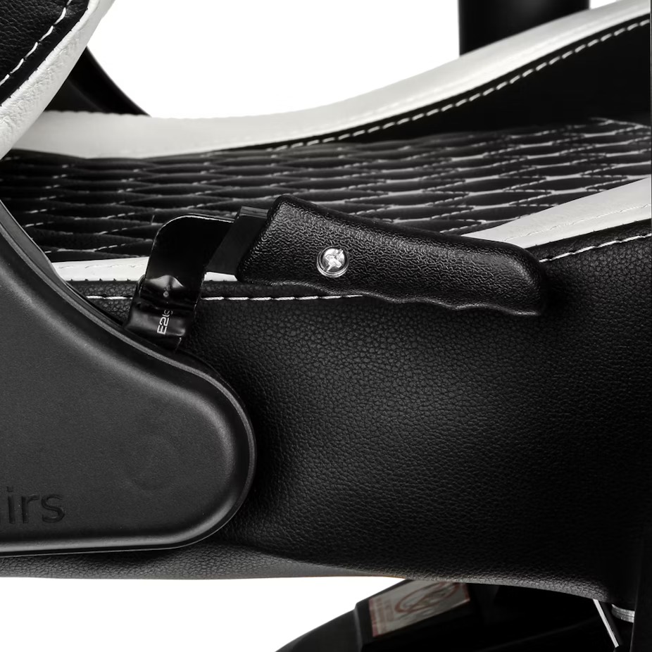 Cadeira noblechairs EPIC Real Leather - Preto / Branco / Ve - Image 2