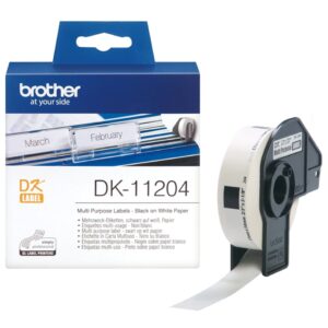 Rolo Etiquetas Original Brother DK11204  17x54 mm  400 Unidades pré Cortadas