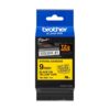 Fita Original Brother TZeS621  Laminada Super Adesiva  Texto Preto em Fundo Amarelo  9mm x 8 metros