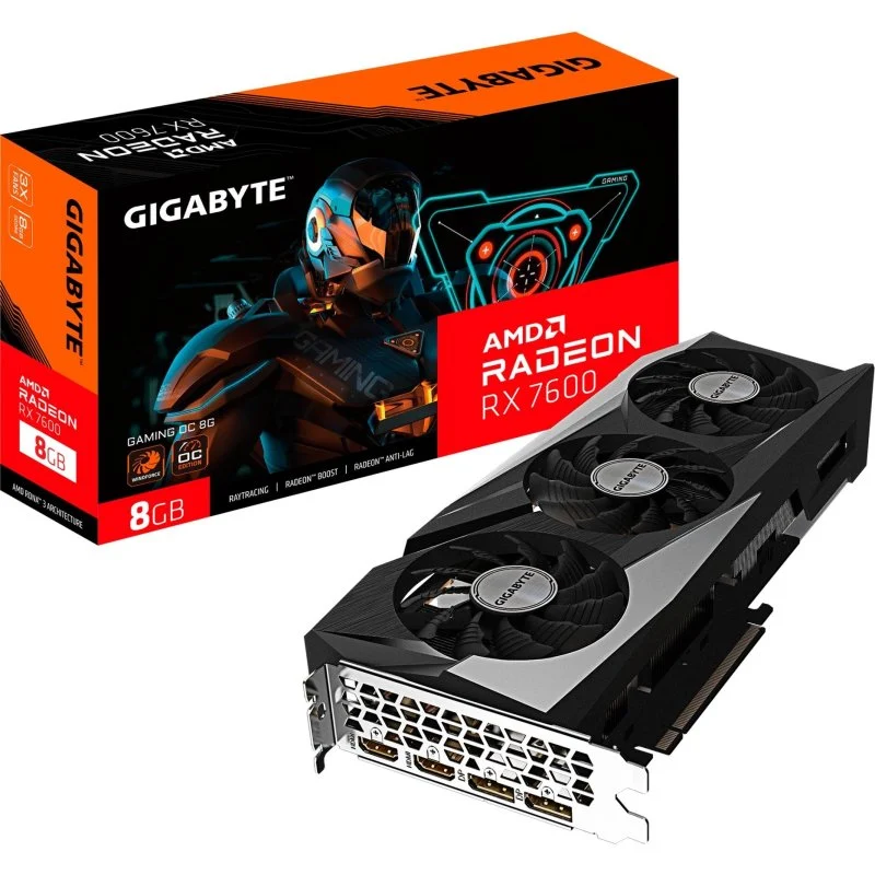 Placa Gráfica Gigabyte AMD RX 7600 Gaming OC 8GB