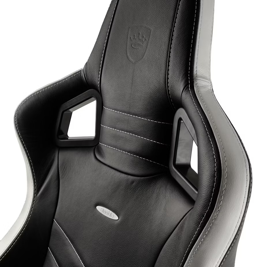 Cadeira noblechairs EPIC Real Leather - Preto / Branco / Ve - Image 15