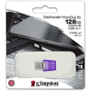 Pen Drive Kingston DataTraveler MicroDuo 3C 128GB USB 3.2  Dual-Type A e Type C