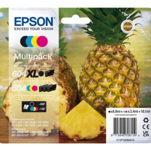 Tinteiro Original Multipack Epson 604XL  Alta Capacidade Preto  604  Azul Magenta Amarelo