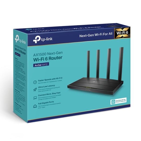 Router TP-Link AX1500 Wi-Fi 6 1201Mbps+300Mbps 3xGigabit LAN Ports - Image 4