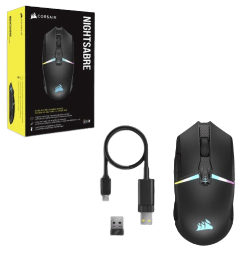 Rato Corsair Nightsabre Gaming RGB Wireless/Bluetooth 26000 Dpi Preto - Image 9