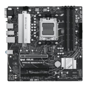 Alternative view of MotherBoard Asus Prime B650M-A II-CSM  AMD5 4x DDR5 - HDMI M.2  4x Sata III  USB 2.0 e 3.2 RJ-45 DispalyPort  MicroATX