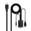 Cabo Conversor Nanocable  VGA para HDMI + Audio 1.8m