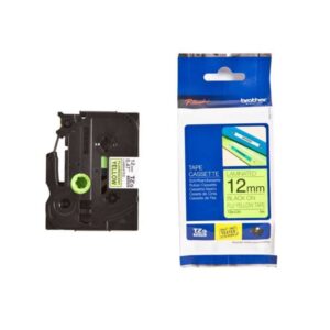 Alternative view of Fita BROTHER laminada c/ texto Preto e fundo Amarelo Fluorescente 12mm x 5m