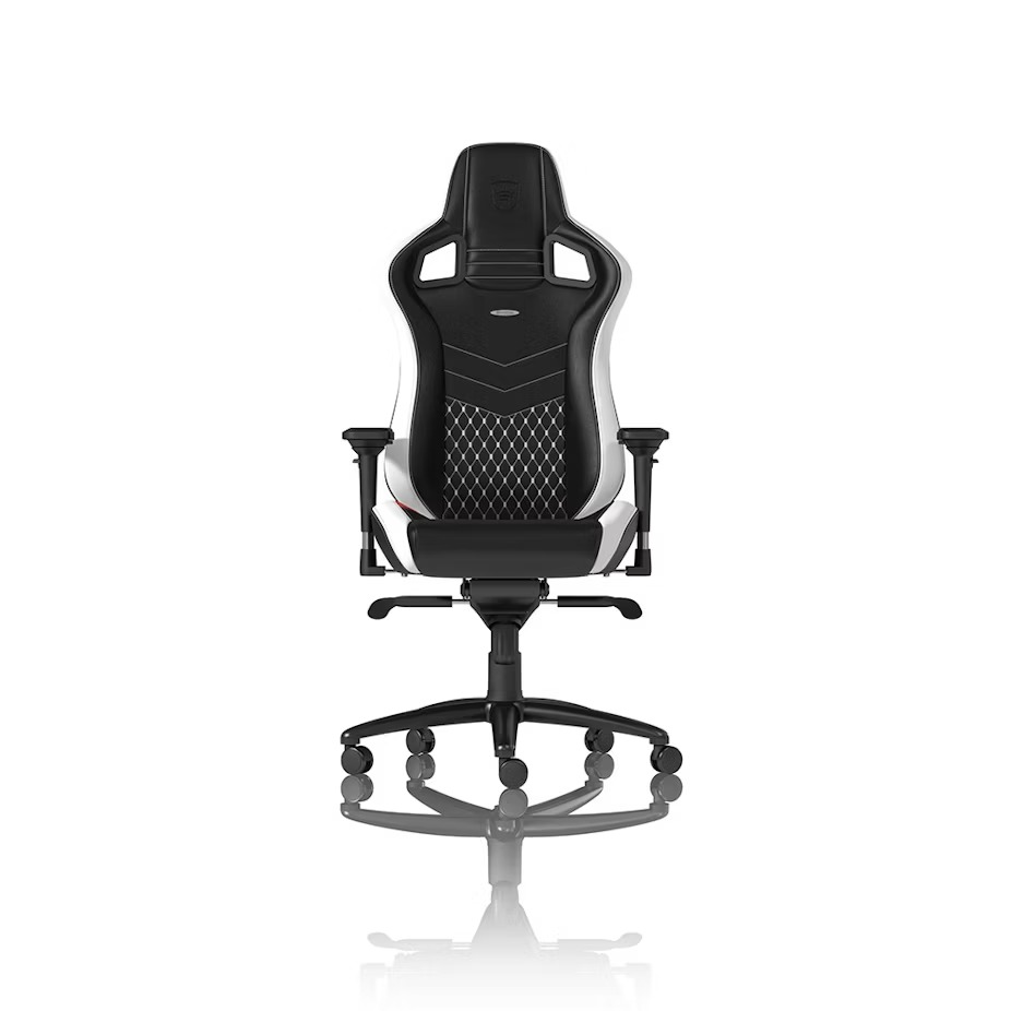 Cadeira noblechairs EPIC Real Leather - Preto / Branco / Ve - Image 8