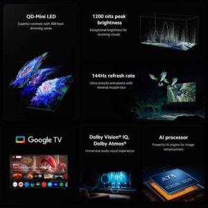 Alternative view of TV Xiaomi Smart TV S 55P Mini-LED 4K UHD Google TV 2025