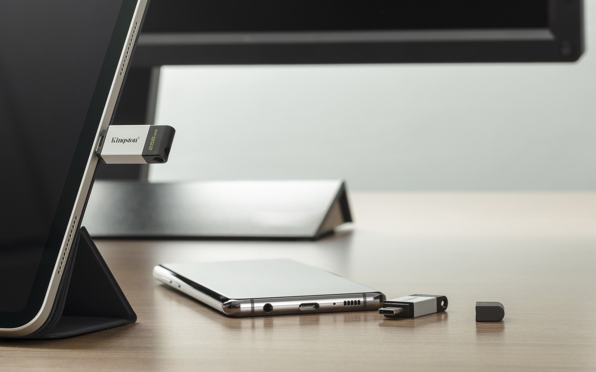 Pen Drive Kingston 256Gb DataTraveler DT80 Usb C 3.2 Cinza - Image 10