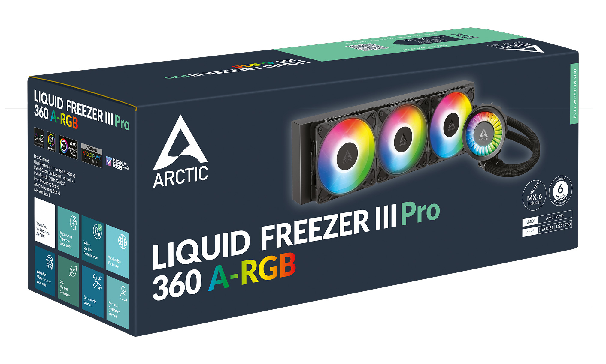 Water Cooler Arctic Liquid Freezer III PRO ARGB CPU AIO - 360mm - Image 6