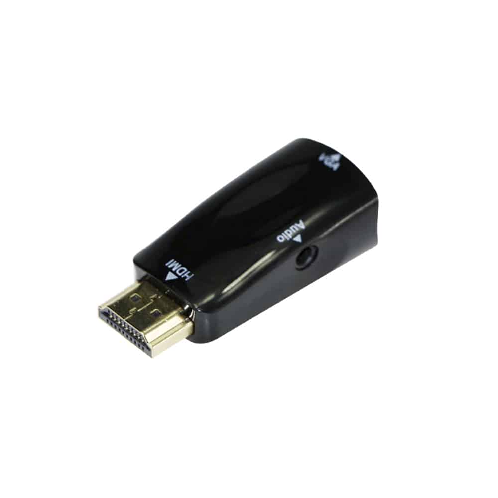 Adaptador Hdmi para Vga Com Som Preto