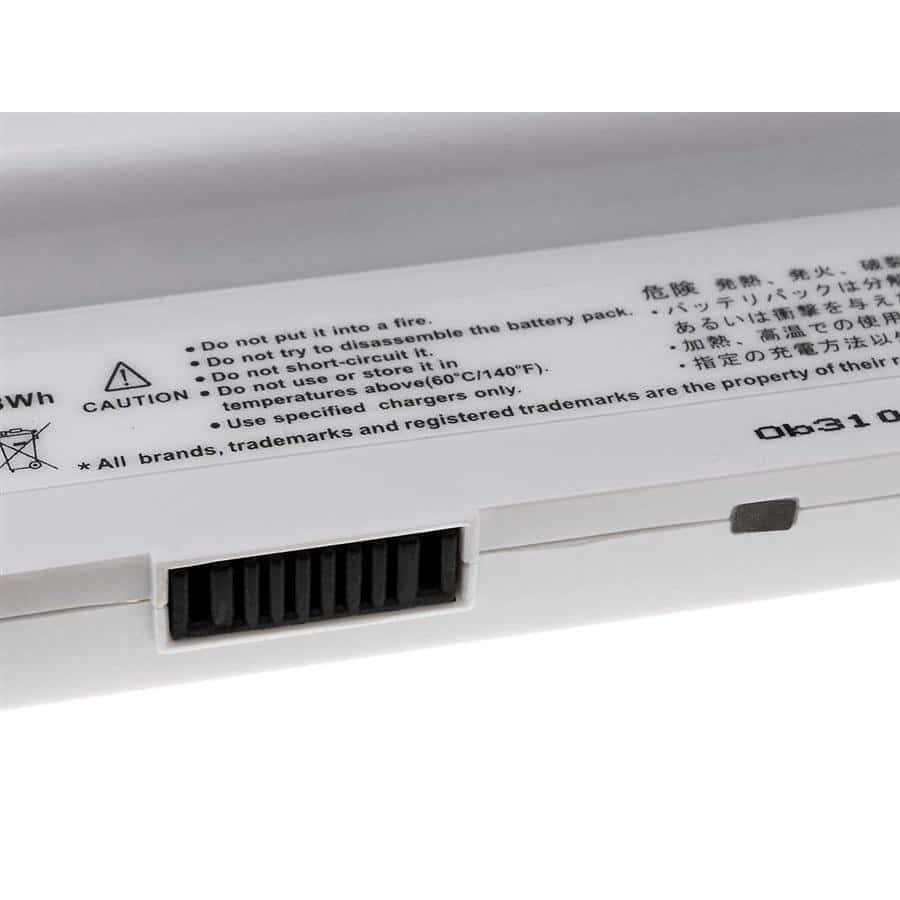BATERIA COMPATIVEL ASUS EEEPC 1000/900 (7,4V 6600MAH) BRANCO - Image 2