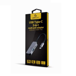 Adaptador - Docking Station Type-C 3IN1 3*USB 1XHDMI Hub e Type-C Power