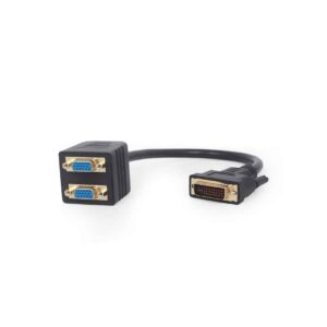 Adaptador Dvi-I Macho  Para Dois VGA Femea