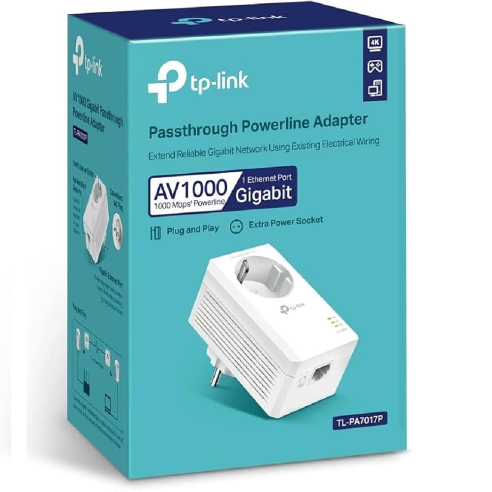 Adaptador Powerline TP-Link TL-PA7017P 1000Mbps Alcance 300m - Image 3