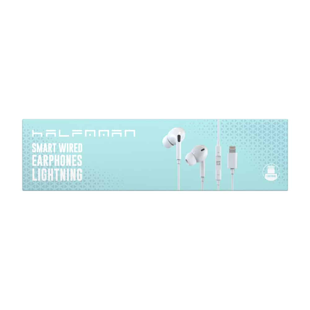 Auriculares Halfmman Smart In-Ear Type-C Com Microfone Branco - Image 3
