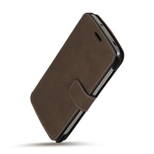 CAPA  PARA DOOGEE DG-Y100 PRO-FLIP CASE COLAR LEATHER - CASTANHA