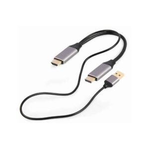 Cabo Adaptador Gembird  Ativo 4K de HDMI Macho para DisplayPort Macho 2.0Mt Preto