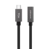 Cabo USB 3.2 Nanocable 10.01.4401 Usb Tipo-C Macho - USB Tipo-C Fêmea 1m Preto