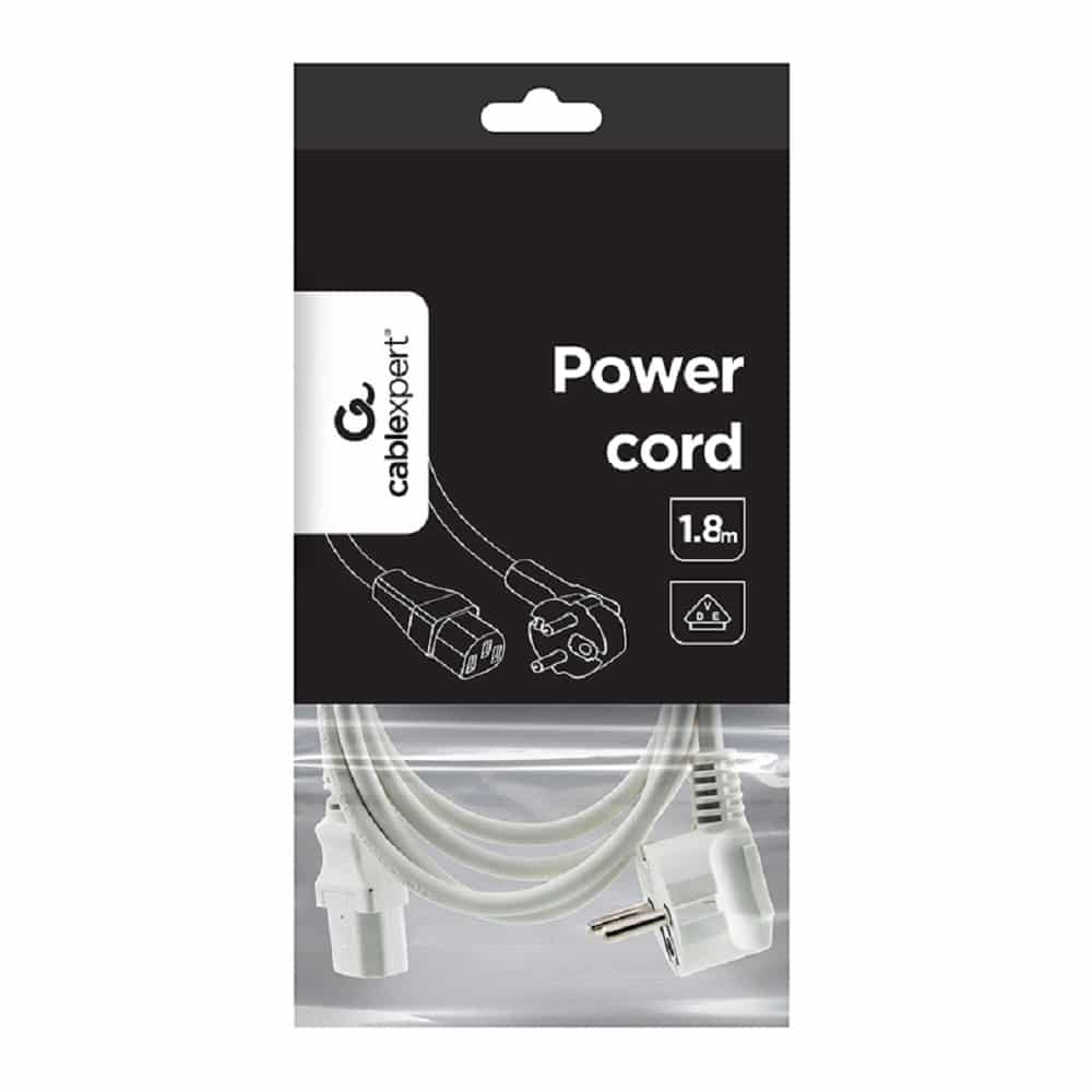 Cabo Alimentação Gembird de Schuko a C13 1.8 Metro Branco - Image 3