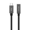 Cabo Nanocable Usb 3.2 10.01.4400 Usb-C Macho - Usb-C Fêmea 50cm Preto