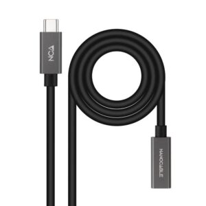 Alternative view of Cabo Nanocable Usb 3.2 10.01.4400 Usb-C Macho - Usb-C Fêmea 50cm Preto
