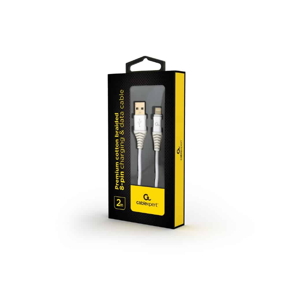 Cabo Usb 2.0 Para Lightning 2Mt Branco Blister