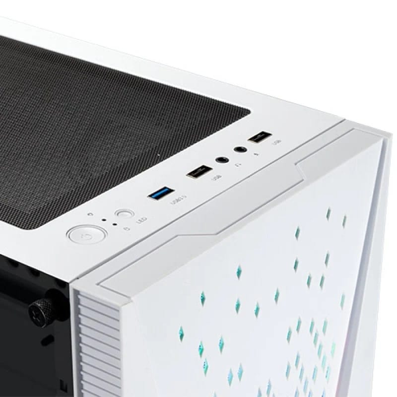 Caixa Gaming ABYSM Danube Kolpa Argb Com Vidro Temperado - Branco - Image 4