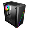 Caixa Gaming Micro Atx Unykach Mini Glayze Lateral Cristal Temperado  USB-A 2.0/3.0 e Audio  1 Ventilador 120mm RGB Instalado
