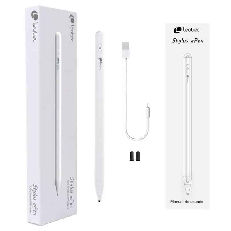 Caneta Digital Leotec Stylus ePen para Android iOS e Windows Branco - Image 3