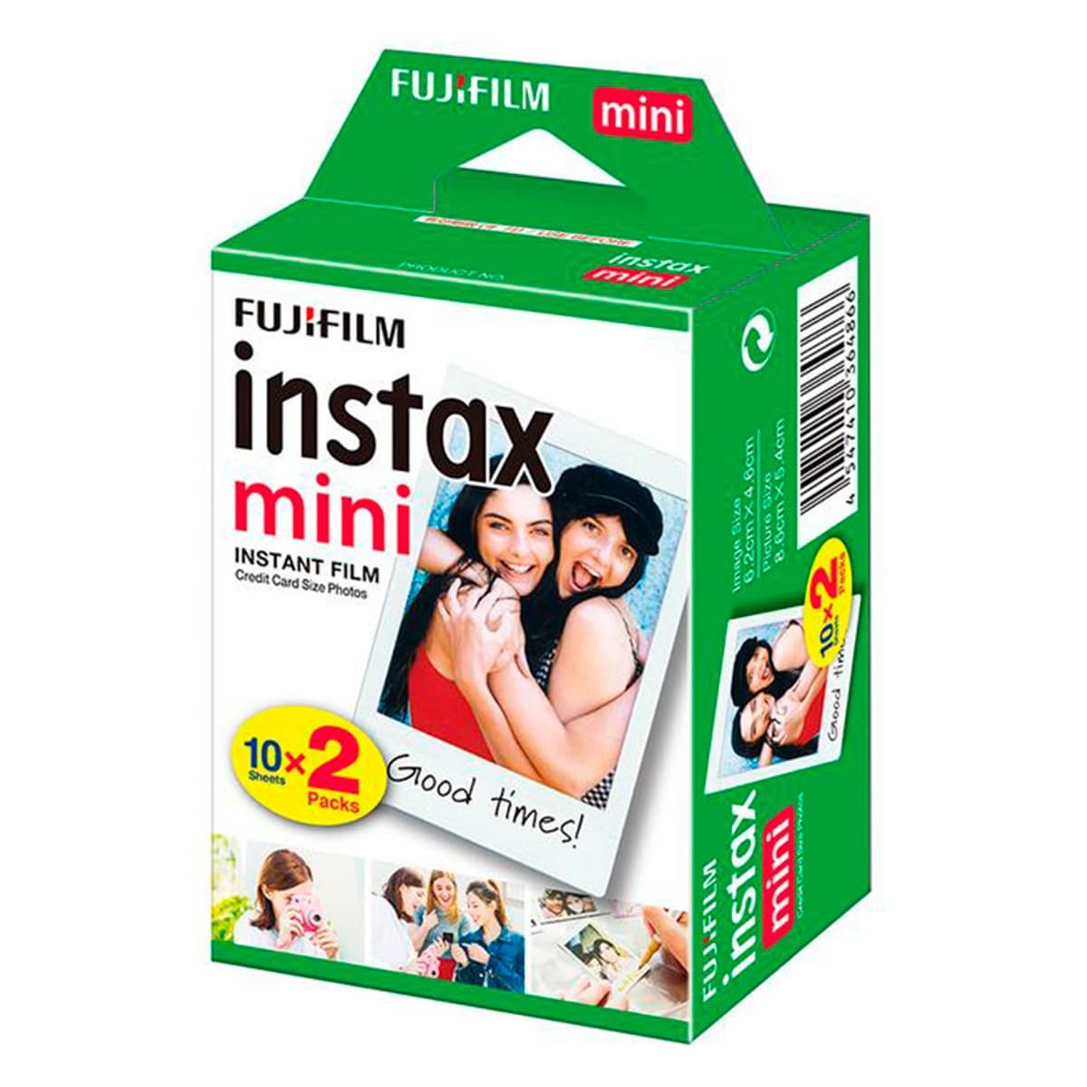 Carga Fujifilm Instax Mini Glossy (2x10 Folhas) Tamanho da Imagem: 46x62mm