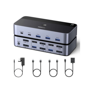 KVM Switch 2 PC para 2 Monitor(HDMI/DP)+Teclado+Rato+USB 4K144hz