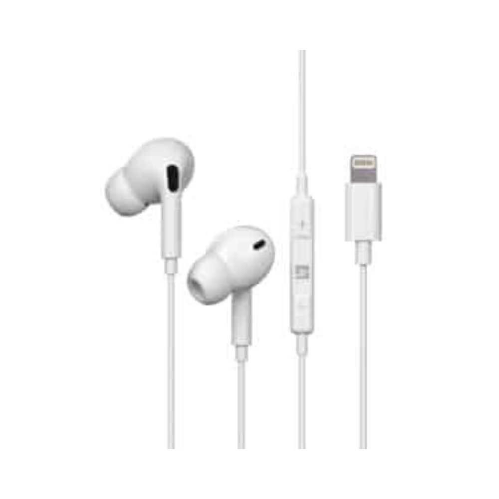 Auriculares Halfmman Smart In-Ear Lightning com Microfone Branco