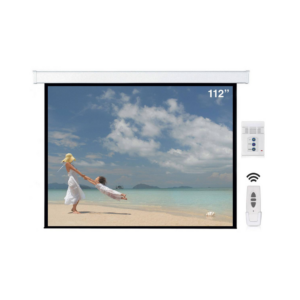 Tela de projecção de suspensão Elétrica 112"  dimensão da tela: 2080 x 2320 (Comando Via Rádio incluido)