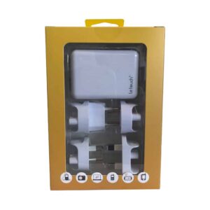 Alternative view of Carregador 4 Portas USB com Fichas Universais Branco - OEM