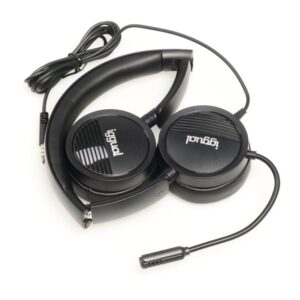 Alternative view of Headphones iggual Dual Tech com Microfone USB + 3.5mm Pretos