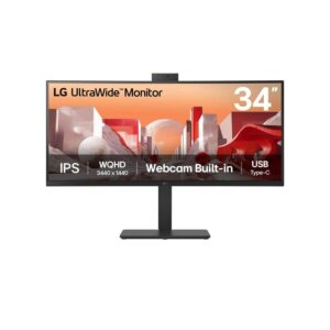Monitor LG 34BA85QE-B 34" UltraWide CURVO  IPS  3440 x 1440 WQHD @ 60 Hz   300 cd/m²  1000:1  HDR10  5 ms  2xHDMI  DisplayPort  USB-C Multimédia