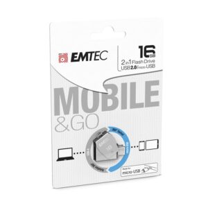 Alternative view of Pen Drive Emtec Dual T250 Usb2.0 + Micro Usb 16Gb