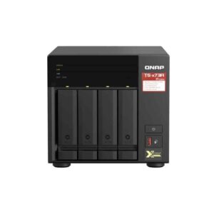 NAS QNAP TS-473A-8G  4 Baías 3.5"- 2.5"  8GB DDR4  Formato Torre